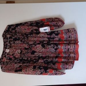 Bila xl navy/rust blouse